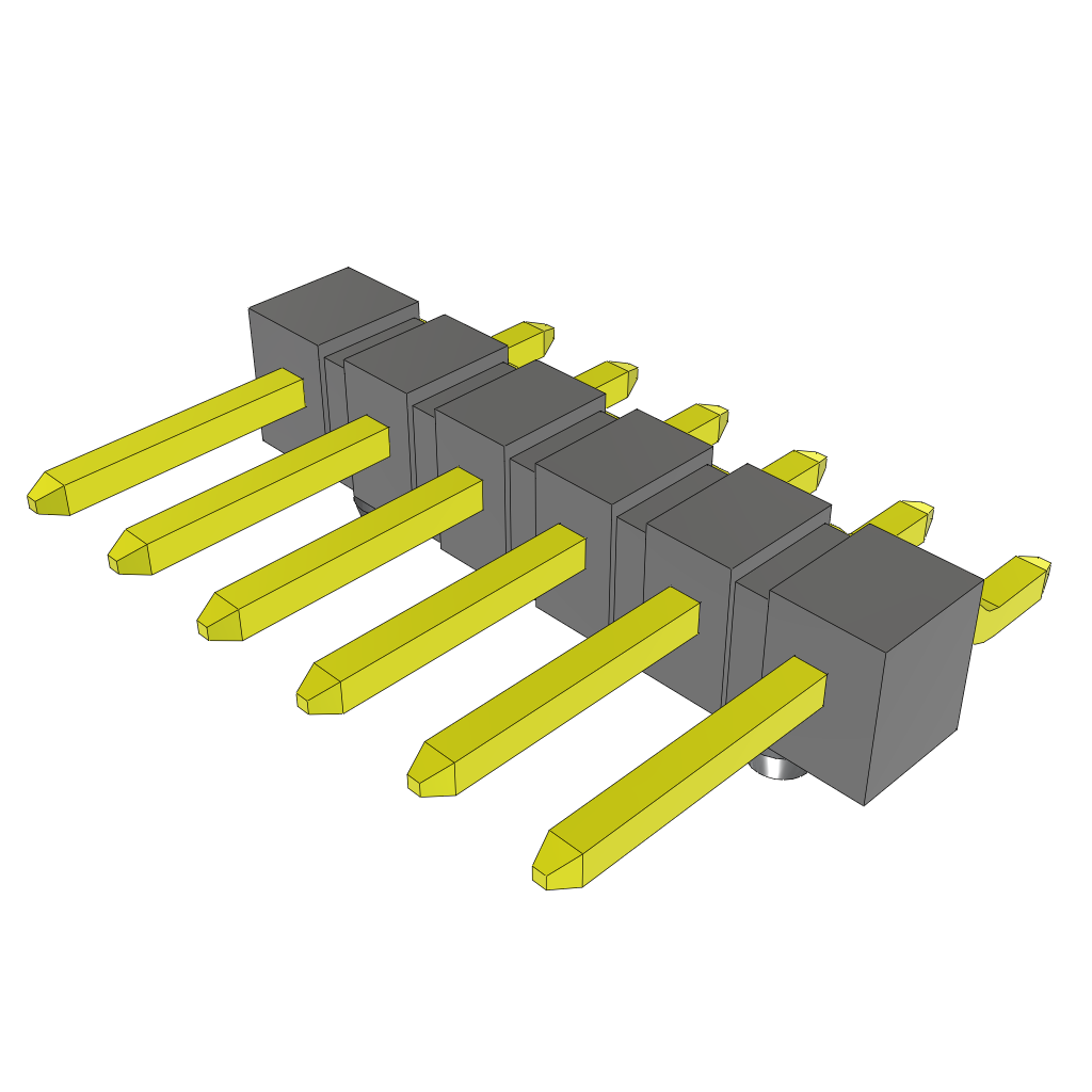 Samtec-TSM-106-01-L-SH-A Connector Headers and PCB Receptacles Conn Unshrouded Header HDR 6 POS 2.54mm Solder RA Side Entry SMD Tube