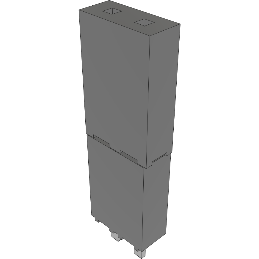 Samtec-ESW-102-58-L-S Steckverbinderleisten und Leiterplattenbuchsen Conn Elevated Socket SKT 2 POS 2.54mm Solder ST Top Entry Thru-Hole Bulk