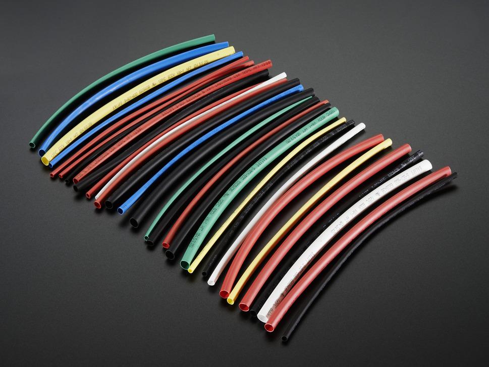 Adafruit Industries-1649 Kabelzubehör Multi-Colored Heat Shrink Pack - 3/32" + 1/8" + 3/16" Diameters