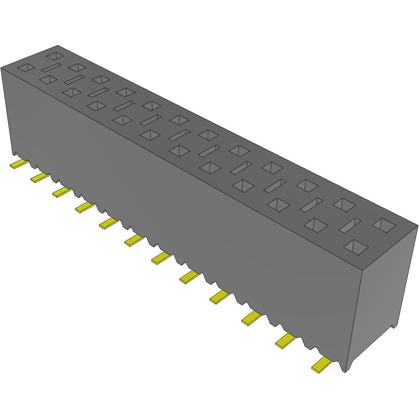 Samtec-SSM-112-S-DV-TR Connector Headers and PCB Receptacles Conn Socket Strip SKT 24 POS 2.54mm Solder ST Top Entry SMD T/R
