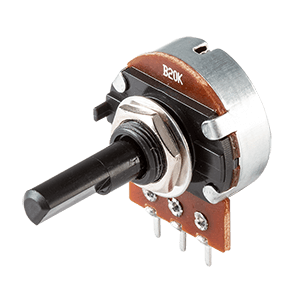 Same Sky (formerly CUI Devices)-PTN24A-A1015DPA Widerstandstrimmern, Potenziometern und Regelwiderstande Res Carbon Film POT 10K Ohm 20% 0.5W(1/2W) 1(Elec)/1(Mech)Turns 6mm (24 X 25 X 30mm) Pin Thru-Hole