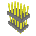 Conn Board Stacker HDR 15 POS 2.54mm Solder ST Thru-Hole Bulk