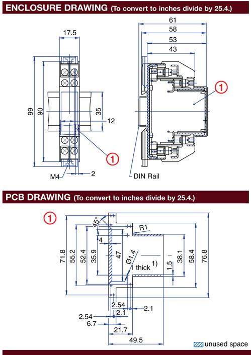 Altech Corporation-91.201 Kästen, Gehäuse und Gestelle Access Din Rail Mount Enclosure