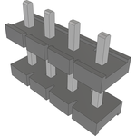 Conn Board Stacker HDR 4 POS 5.08mm Solder ST Thru-Hole Bulk