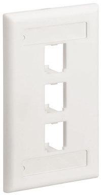 Panduit-CFPL3WHY Accessori per connettori Mini-Comp 4 Position Vertical Faceplate With Label