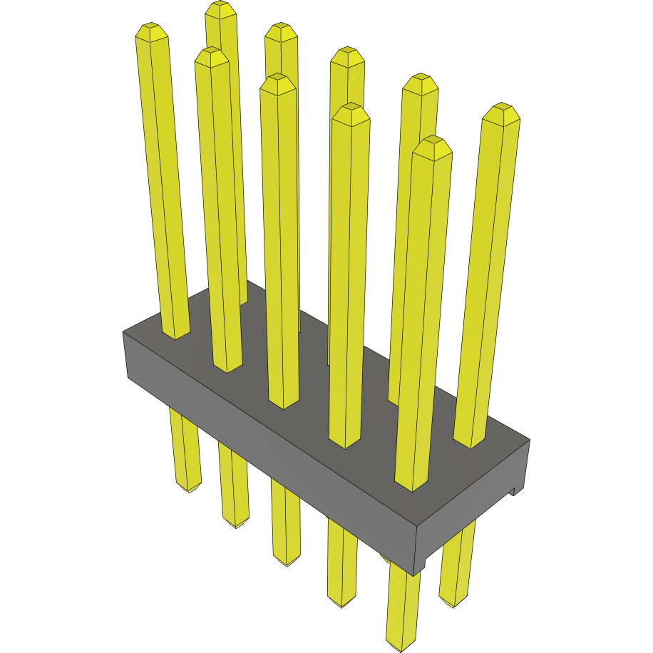 Samtec-MTMM-105-09-S-D-320 Connector Headers and PCB Receptacles Conn Unshrouded Header HDR 10 POS 2mm Solder ST Top Entry Thru-Hole Bulk