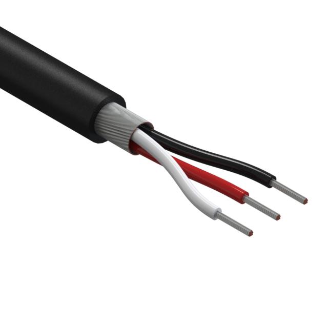 Tensility International-30-00494 Cable Multi-Conductor Multi-Conductor Cable Spiral High Density Polyethylene 3Conductors 32AWG 2.65mm 150V Black Thermoplastic Polyurethane