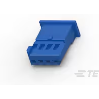 TE Connectivity-3-1355397-3 Connector Discrete Wire Housing Conn Housing RCP 4 POS 2.54mm Crimp ST Cable Mount Blue Carton