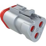 Conn Housing M 3 POS Crimp ST Cable Mount Gray