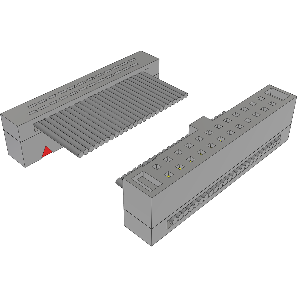 Samtec-FFSD-12-D-12.00-01-N-R Flachband Kabelbaugruppen Cable Assembly 0.304m 30AWG 1.27mm 24 to 24POS IDC Connector to IDC Connector F-F TIGER EYE™ Bulk