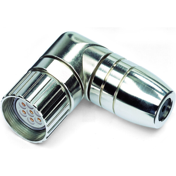WAGO-756-9604/060-000 圆形连接器 M23 Socket, Angled, Configurable, 6-Pole, Soldering Technology