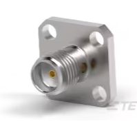 TE Connectivity-1052422-1 射频连接器 Conn SMA 0Hz to 18GHz 50Ohm Solder Cup ST Flange Mount RCP Gold Over Copper Carton