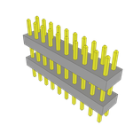 Conn Board Stacker HDR 20 POS 2mm Solder ST Top Entry Thru-Hole Bulk