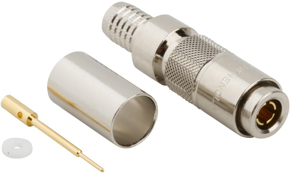 Amphenol RF-102-799-48 Connettore RF Conn 1.0/2.3 0Hz to 2.5GHz 50Ohm Crimp ST Cable Mount PL Gold