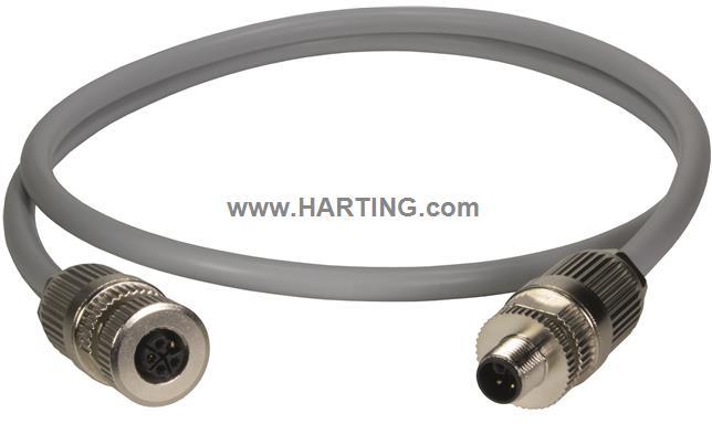 HARTING-2133A700523100 null Cable Assembly Circular 10m 16AWG M12 Circular 5 Straight