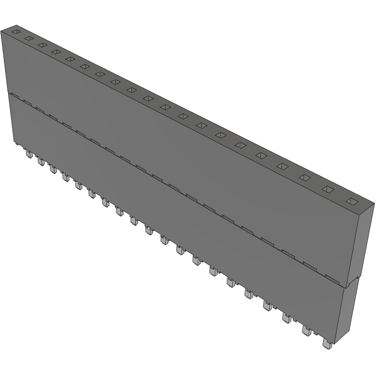 Samtec-ESW-120-33-T-S-LL Piastre connettori e prese PCB Conn Elevated Socket SKT 20 POS 2.54mm Solder ST Top Entry Thru-Hole Tube