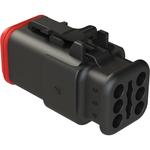 Conn Housing PL 6 POS Crimp ST Cable Mount Black