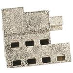 FIXING BRACKET B FOR MALE CONNECTORS WITH CODING LEFT 15MM METALLISED (SURFACE NI)