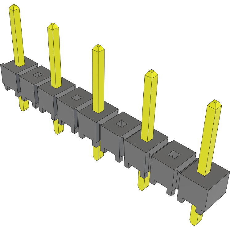 Samtec-TSW-205-07-G-S Connector Headers and PCB Receptacles Conn Unshrouded Header HDR 5 POS 5.08mm Solder ST Top Entry Thru-Hole Bulk
