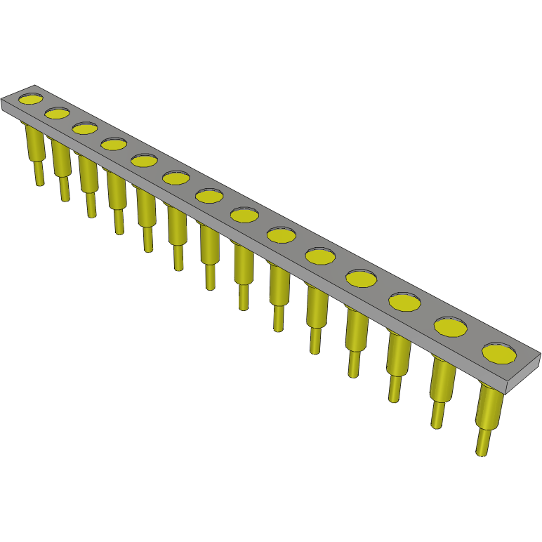 Samtec-HLS-0114-T-10 连接器插头及 PCB 插座 Conn Socket Strip SKT 14 POS 2.54mm Solder ST Top Entry Thru-Hole Tube
