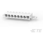 TE Connectivity-640584-3 Cabezales del conector y receptáculos PCB Conn Wire to Board HDR 8Power POS 6.35mm Solder RA Thru-Hole Box