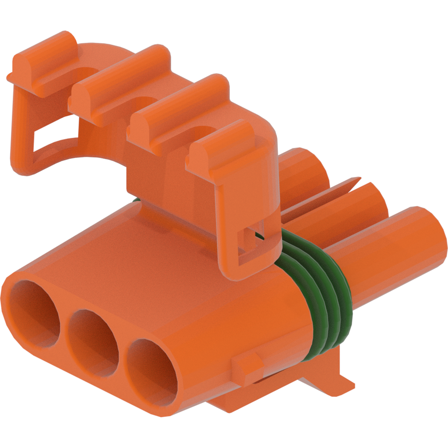 Delphi-12041332 Custodia filo connettore dedicato Conn Housing F 3 POS Crimp Cable Mount Orange