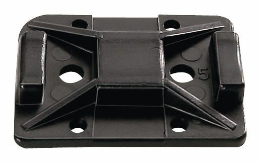 HellermannTyton-151-11810 Accessori per cavi Cable Tie Mount for Adhesive Use, Black