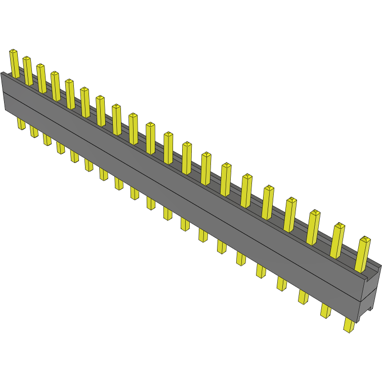 Samtec-DW-20-07-G-S-200 Steckverbinderleisten und Leiterplattenbuchsen Conn Board Stacker HDR 20 POS 2.54mm Solder ST Top Entry Thru-Hole Bulk