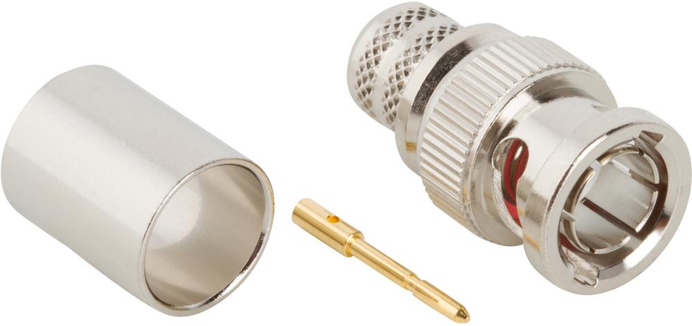Amphenol RF-112606 RF-Steckverbinder Conn BNC 0Hz to 4GHz 75Ohm Crimp ST Cable Mount PL Gold