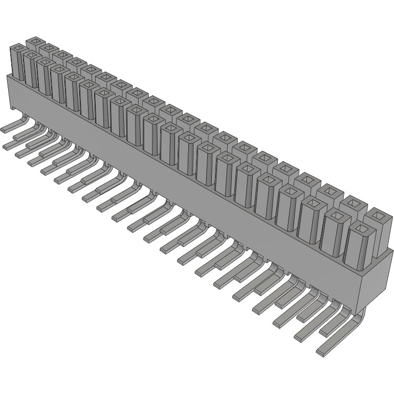Samtec-IPS1-120-01-S-D-RA Steckverbinderleisten und Leiterplattenbuchsen Conn Isolated Power Socket Strip SKT 40 POS 2.54mm Solder RA Side Entry Thru-Hole Mini Mate® Tube