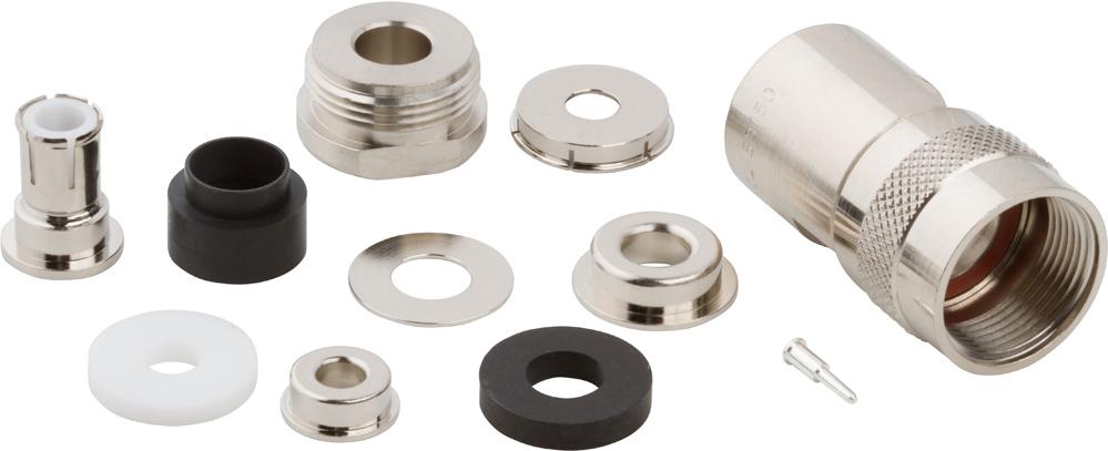 Amphenol RF-000-53150 Connector RF Conn Triax 0Hz to 0.5GHz 50Ohm Clamp ST Cable Mount PL Silver