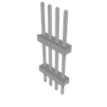 Conn Board Stacker HDR 4 POS 2mm Solder ST Top Entry Thru-Hole Bulk