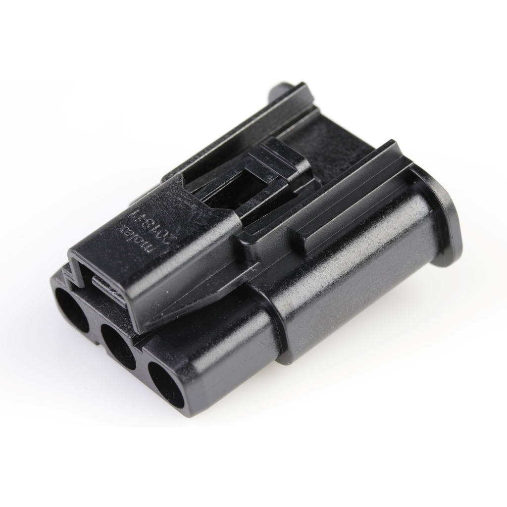 Molex-2018410030 分立接线罩连接器 Conn Housing RCP 3 POS 7.4mm Crimp ST Cable Mount Black Carton