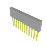 Conn Socket Strip SKT 12 POS 2.54mm Solder ST Top Entry Thru-Hole Bulk
