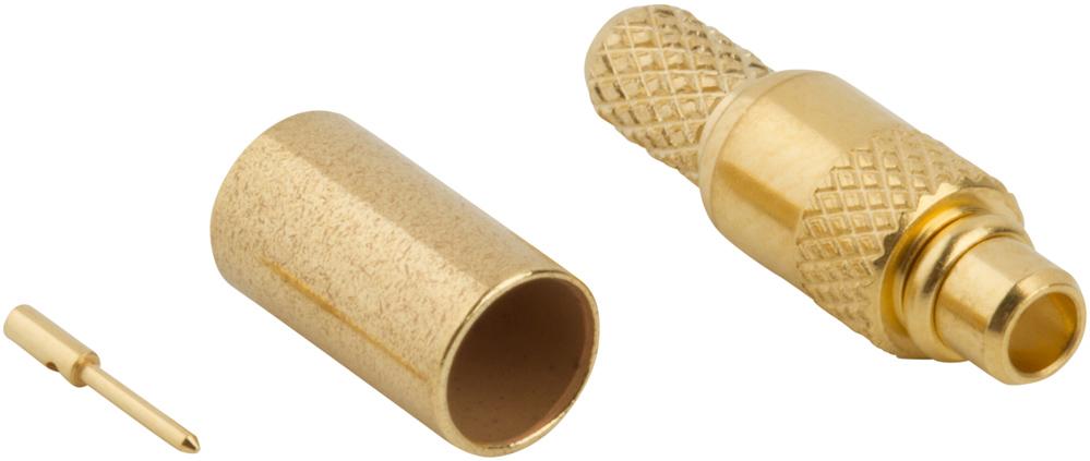 Amphenol RF-908-41300 RF-Steckverbinder Conn MMCX 0Hz to 6GHz 50Ohm Crimp ST Cable Mount PL Gold