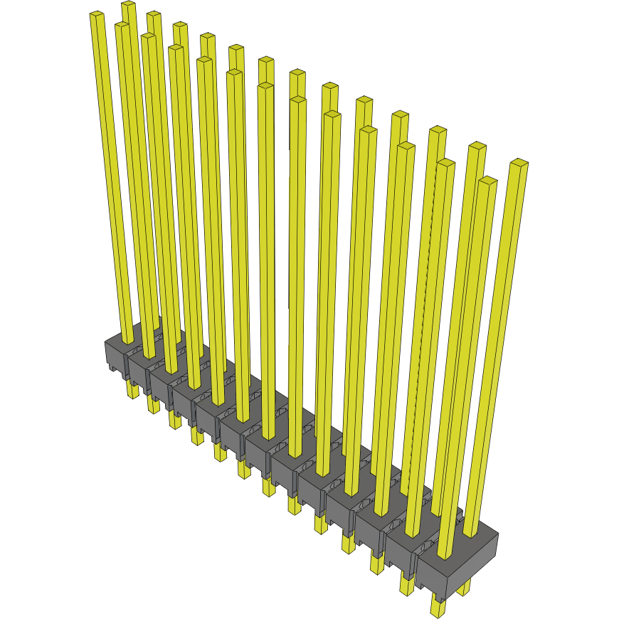 Samtec-MTSW-113-13-S-D-1020-LL Connector Headers and PCB Receptacles Conn Unshrouded Header HDR 26 POS 2.54mm Solder ST Top Entry Thru-Hole Bulk