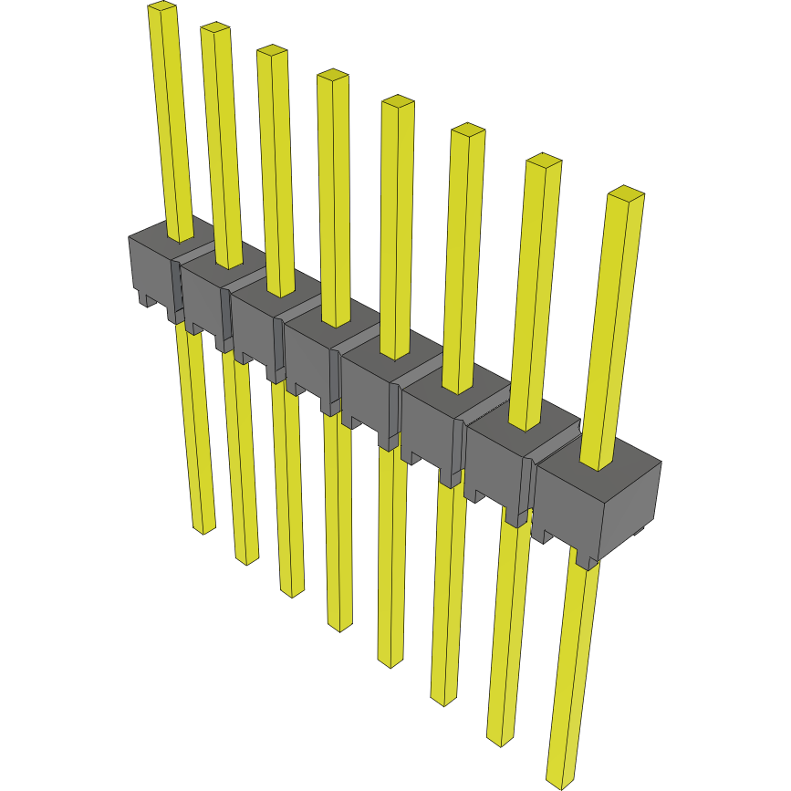 Samtec-MTSW-108-10-S-S-320 Steckverbinderleisten und Leiterplattenbuchsen Conn Unshrouded Header HDR 8 POS 2.54mm Solder ST Top Entry Thru-Hole Bulk