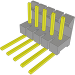 Conn Wire to Board HDR 5 POS 2.54mm Solder RA Side Entry Thru-Hole Bulk