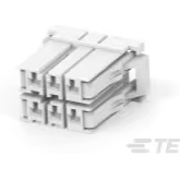 TE Connectivity-1-2069882-6 Connector Discrete Wire Housing Conn Housing RCP 6 POS 5.08mm Crimp ST Cable Mount Natural Bag