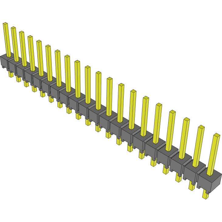 Samtec-MTSW-120-24-G-S-290 Steckverbinderleisten und Leiterplattenbuchsen Conn Unshrouded Header HDR 20 POS 2.54mm Solder ST Top Entry Thru-Hole Bulk