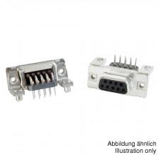 CONEC-241A25000X Steckverbinder, D-Sub Conn D-Sub PIN 9 POS Solder RA Thru-Hole 9 Terminal 1 Port