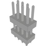 Conn Board Stacker HDR 8 POS 2mm Solder ST Thru-Hole Bulk