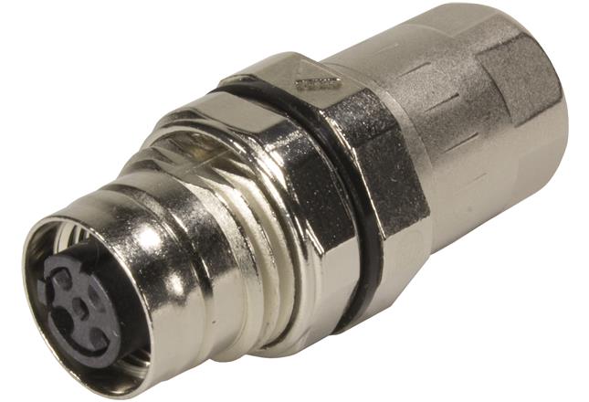 HARTING-21038212525 Steckverbinder, rund M12 PFT Crimp SD Female 4+5pole A- Coded