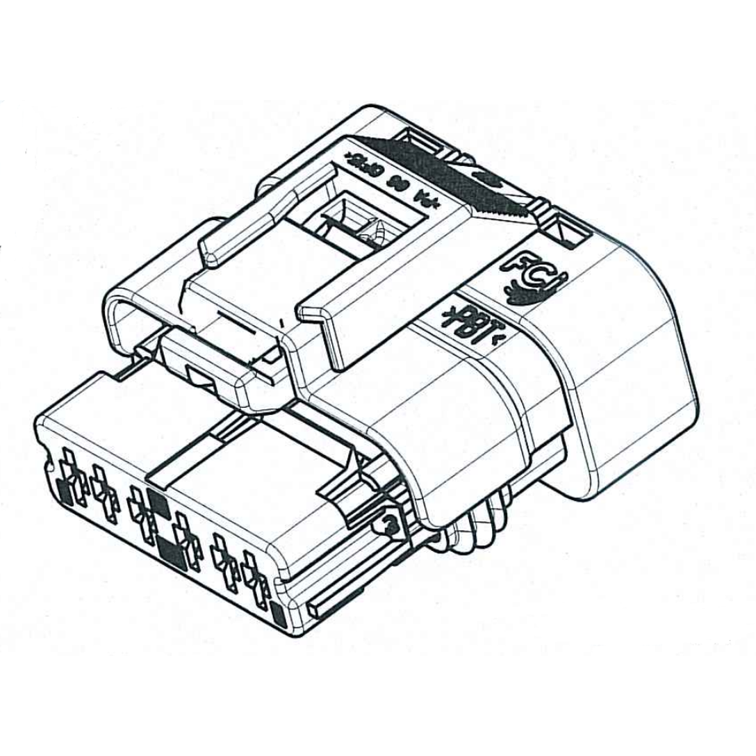Delphi-33405994 Einzeladersteckverbinder, Gehäuse Housing Connector 4 F SICMA-2 2.8 SICMA-3 1.5 SLD