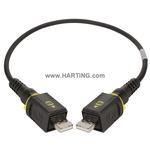 HARTING-09454451904 USB Kabelbaugruppen Copper Cable, Cable Assemblies, USB, Pre-Assembled on Both Sides