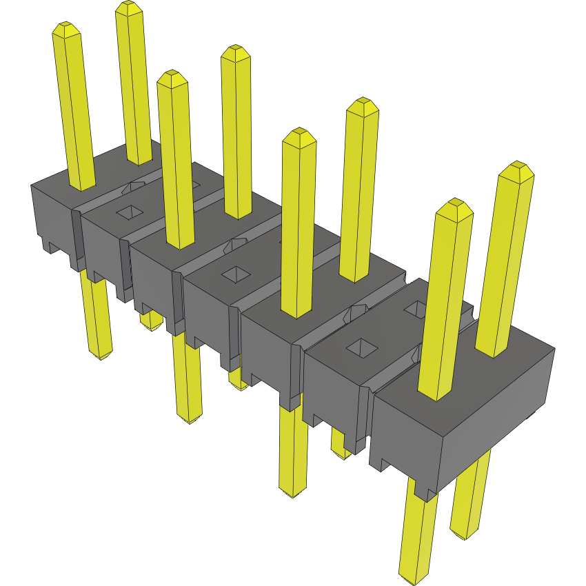 Samtec-TSW-204-08-S-D Connector Headers and PCB Receptacles Conn Unshrouded Header HDR 8 POS 5.08mm Solder ST Top Entry Thru-Hole Bulk