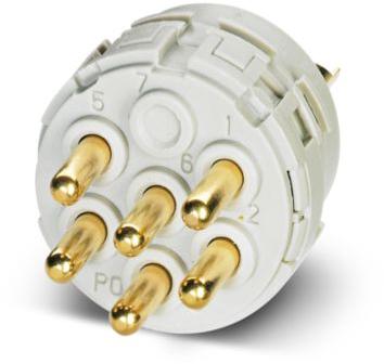 PHOENIX CONTACT-1593072 Connector Circular Contact insert, number of positions 6, type of contact Pin, Solder connection