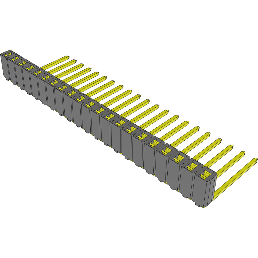 Samtec-SSA-121-W-T-RA Steckverbinderleisten und Leiterplattenbuchsen Conn Socket Strip SKT 21 POS 2.54mm Wire Wrap RA Thru-Hole Bulk