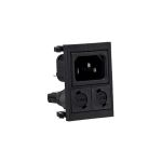 Power Entry Module Unfiltered M 3 POS 250VAC 10A Fuse ST 1 Port