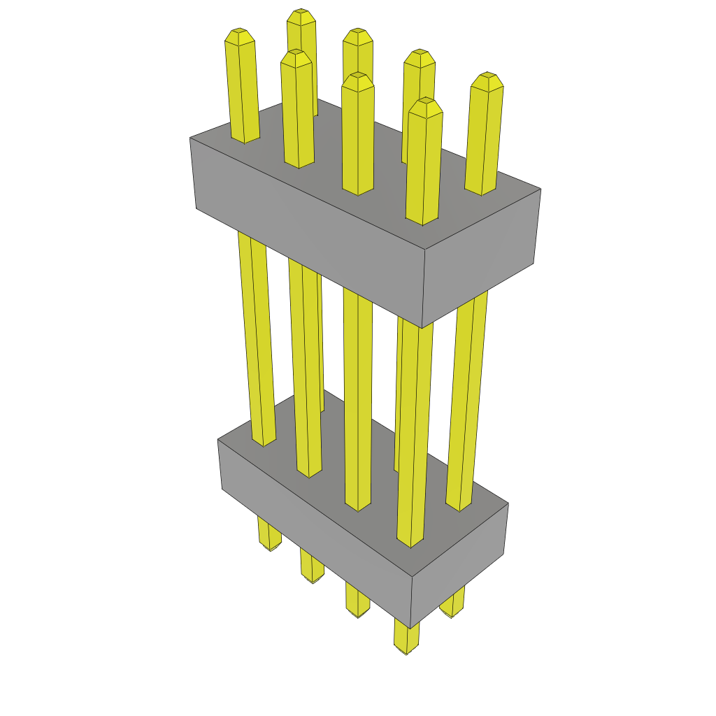 Samtec-TW-04-06-G-D-465-100 Piastre connettori e prese PCB Conn Board Stacker HDR 8 POS 2mm Solder ST Top Entry Thru-Hole Bulk